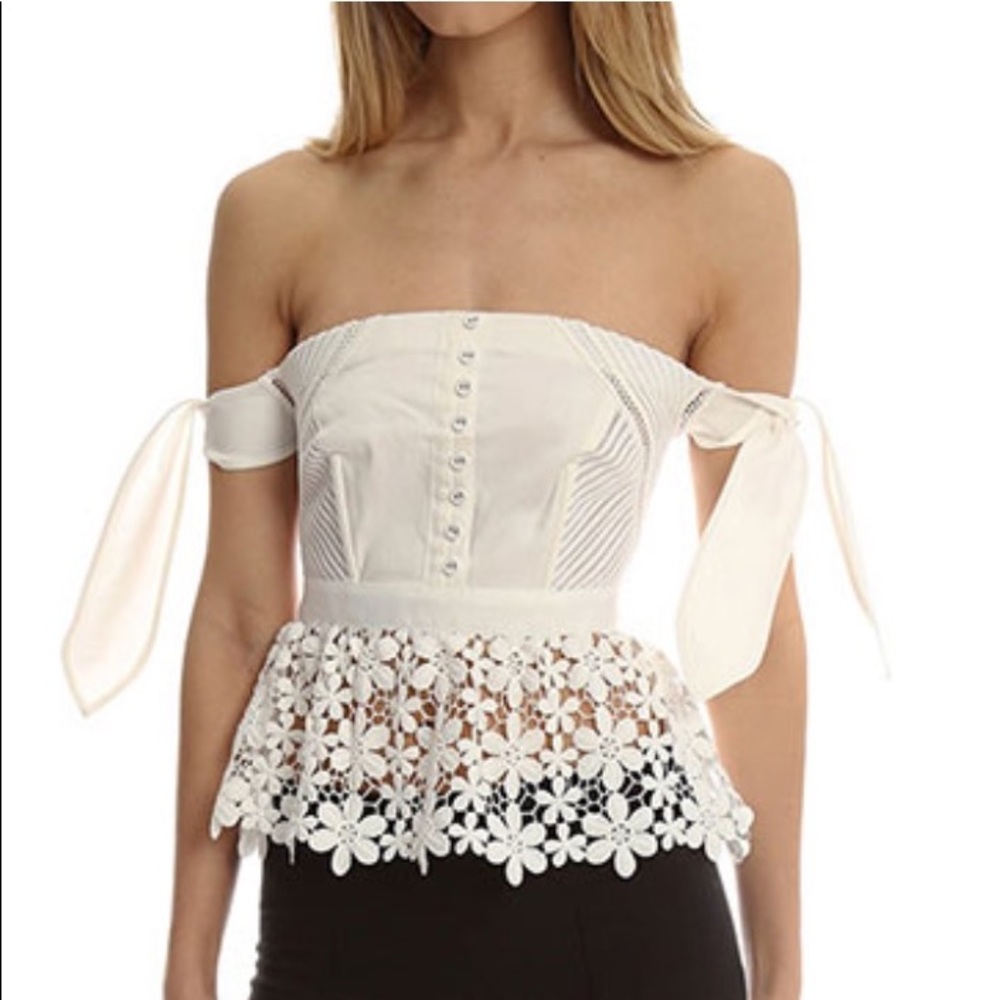 Self Portrait peplum corset top